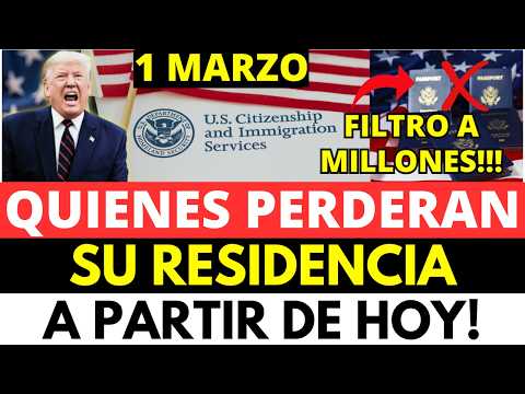 WHO WILL LOSE THEIR RESIDENCY STARTING TODAY