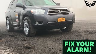 WHY YOUR ALARM KEEPS GOING OFF ON YOUR TOYOTA HIGHLANDER | How to fix!