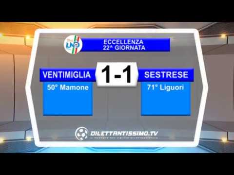 VENTIMIGLIA SESTRESE1-1. ECCELLENZA Ligure. 21^ giornata. Dilettantissimo 25/02/2018