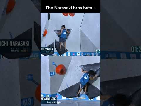 Narasaki BROTHERS climb the same way #bouldering #ifsc #climbing #competition