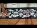 Very easy and beautiful kalka design border alpona /Mukesh arts
