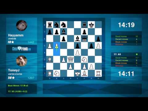 Chess Game Analysis: ToneyJ - Hayyamm : 1-0 (By ChessFriends.com)