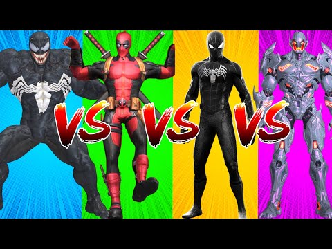SUPERHERO COLOR DANCE CHALLENGE Venom vs Deadpool vs Spider-Man vs Ultron