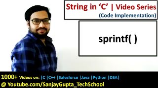 C Programming | How to Use sprintf( ) function in programming in C | by Sanjay Gupta