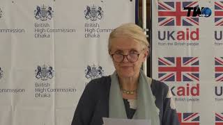 Judith Herbertson , Head of DFID Bangladesh speaks to Bangladeshi media on September 22, 2019