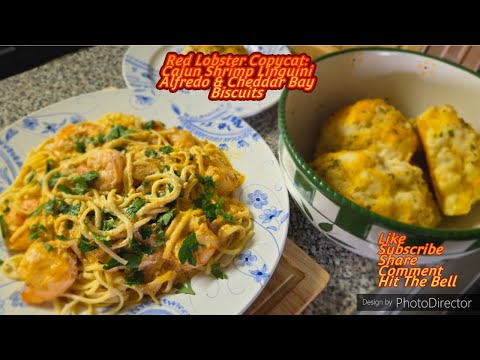 A RED LOBSTER COPYCAT SPECIAL!!! | Cajun Shrimp Linguini Alfredo & Cheddar Bay Biscuits Recipe