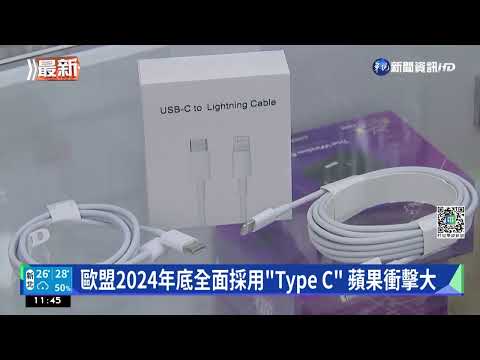 歐盟正式通過! 2024年底全面採用"Type C"
