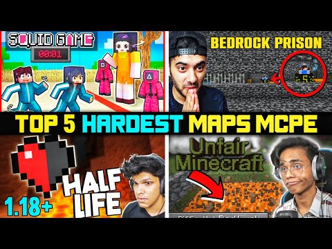 Top 5 Difficult Maps For Minecraft PE || Difficult Minecraft Maps || MCPE Maps 1.18 || UG Adventure