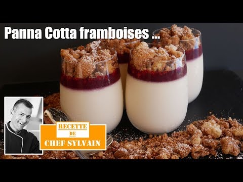 Raspberry Panna Cotta with Crumble