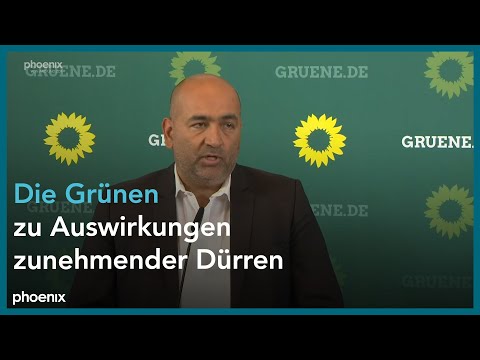 Pressekonferenz B'90/Grüne mit Omid Nouripour u.a. zu den Folgen des Klimawandels am 29.08.22