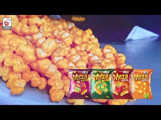 zirve extrusion | من عملية الإنتاج في شركة MEZA NUTS في السويد خط انتاج شيبس الذرة LC200-E من زيروا انترناشيونال