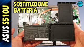 ASUS VivoBook S510U Sostituzione batteria, Battery replacement