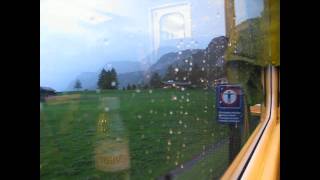 preview picture of video 'Rack rail, heading out of Meiringen; Swiss Zentralbahn (HD)'
