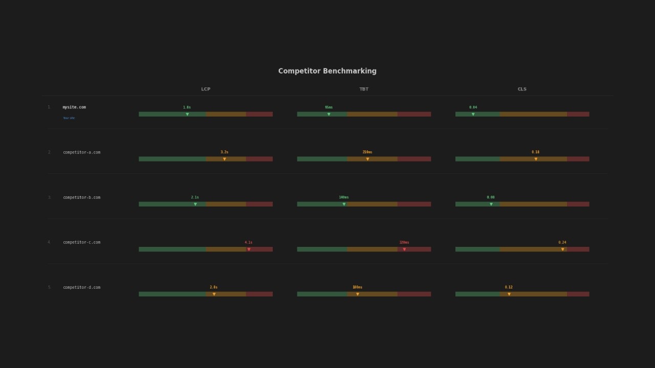 Competitive Benchmarking: Compare Your Web Performance Against Competitors