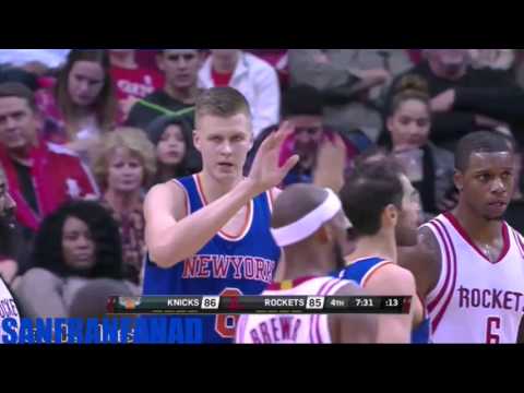 Kristaps Porzingis Full Highlights 2015.11.21 at Rockets - 24 Pts, 14 Rebs, 7 Blks, BEAST!