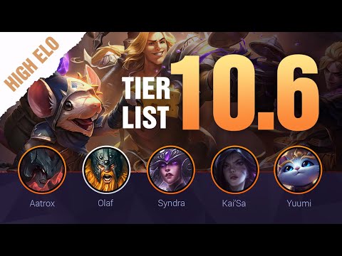 HIGH ELO LoL Tier List Patch 10.6 by Mobalytics - League of Legends Season 10