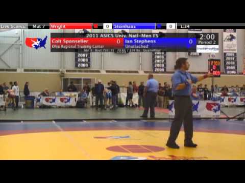 University Freestyle Quarterfinal 79kg - Colt Sponseller vs. Ian Stephens