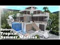 BLOXBURG: Tropical Summer Mansion Speedbuild | Roblox House Build