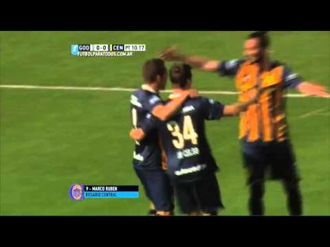 Gol de Ruben. Godoy Cruz 0 - Rosario Central 1. Fecha 25. Primera División 2015. FPT.
