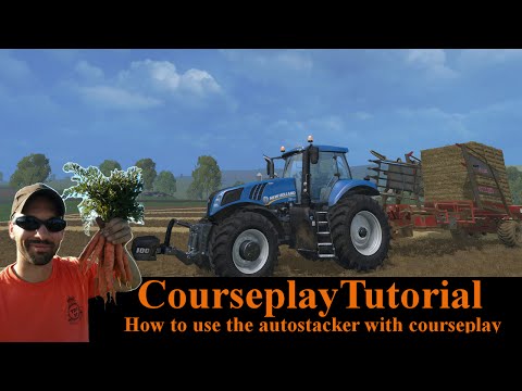 Courseplay tutorial - How to use the bale autostacker - Farming Simulator 15