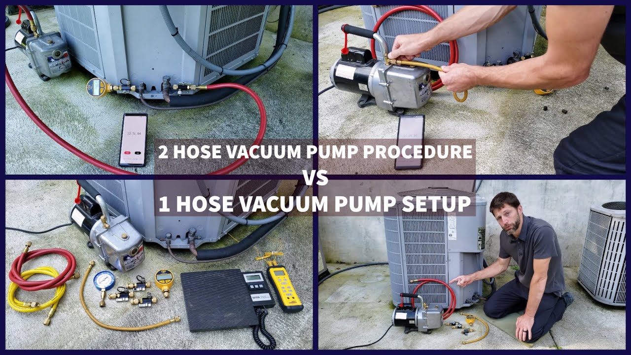 2 Hose Vacuum Pump Procedure VS 1 Hose Vacuum Pump Setup for HVAC!