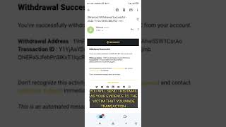 Fake bitcoin transfer only for binance & coinbase users 2022