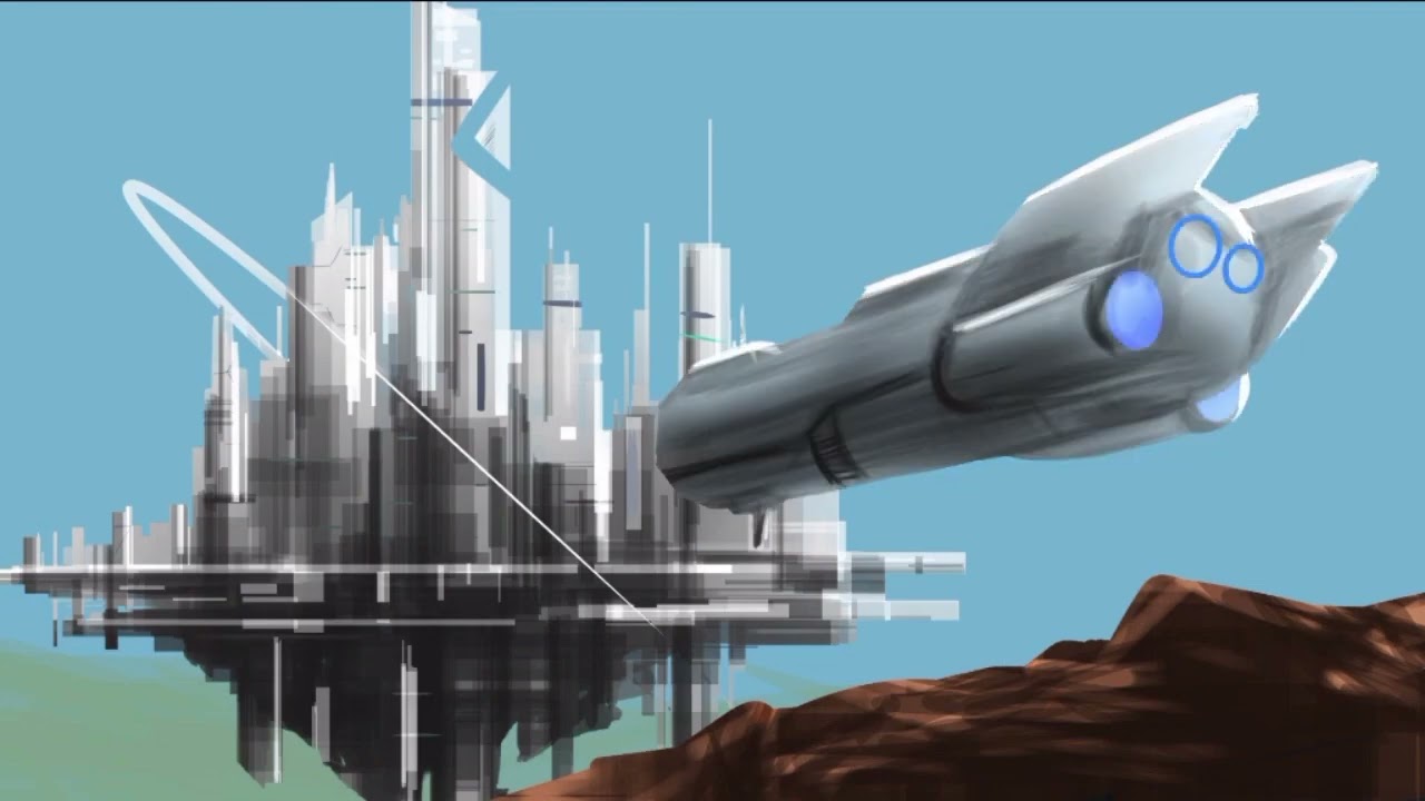 Dystopian sci-fi inspired environment and concept art.(time lapse video)