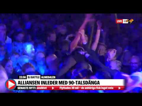 Alliansen kör stagedive på DJ-battlet
