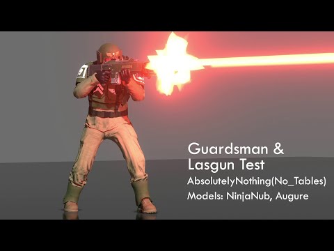 Guardsman and Lasgun test (Warhammer 40k animation)