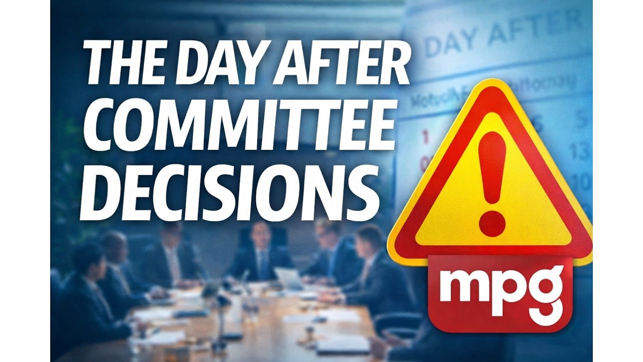 The Day After Committee Decisions | Why Governance Failures Start After the Meeting Ends (MPG)