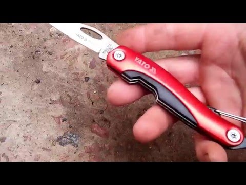 Складной нож YATO (YT-76050) с лезвием 125 мм, удобный и компактный Складной нож YATO (YT-76050) с лезвием 125 мм, удобный и компактный
