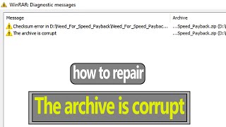 how to fix archive is corrupted || Checksum Error The File Is Corrupt