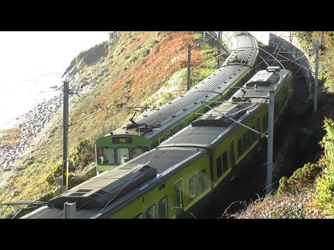 Irish Rail 8520 and 8100 Class Dart Trains - Killiney Coast, Dublin