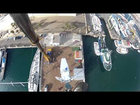 Putting the mainmast back up - Hook view