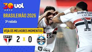 SÃO PAULO BATE GRÊMIO, EMBALA E DORME NA LIDERANÇA DO BRASILEIRÃO; VEJA OS MELHORES MOMENTOS