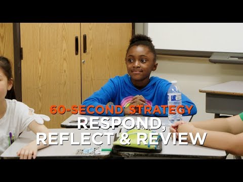 60-Second Strategy: Respond, Reflect, and Review