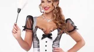 Luxe French Maid Woman's Eye Candy Costume (01335) by California Costumes