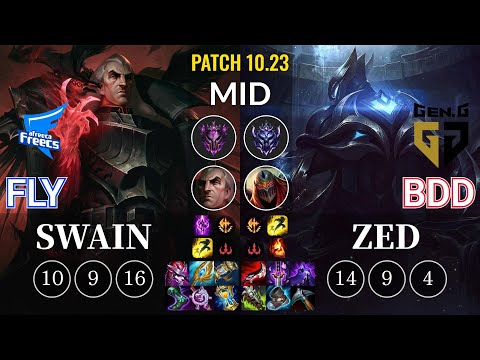 AF Fly Swain vs GEN Bdd Zed Mid - KR Patch 10.23