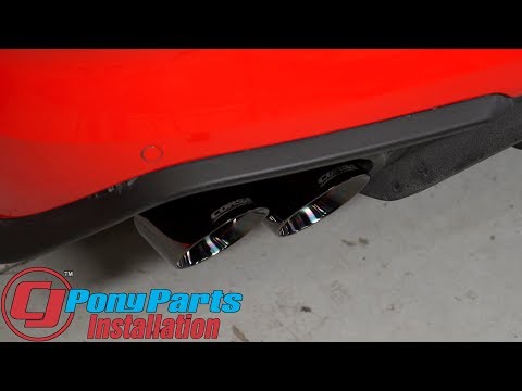 2018 Mustang GT Fastback Corsa Xtreme Cat-Back Exhaust with 4\" Black Quad Tips Installation