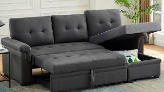 ๐๏ธ Space-Saving Reversible Sleeper Sofa | Lilola Home 84" L-Shaped Couch with Storage
