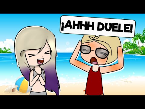 NOS QUEMAMOS EN LA PLAYA DE ROBLOX!!