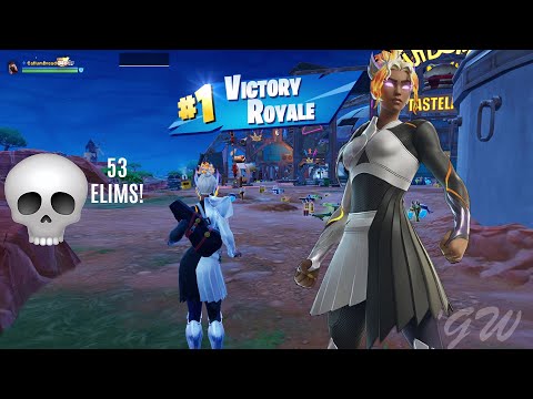 Arrival of the Goddess 😇 | Fortnite ZB Solo Squads Gameplay | 53 Eliminations!