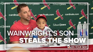 Adam Wainwright's son steals the show in post-game interview