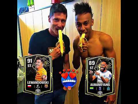 Aubameyang With Lewandowski #eafc24 #shorts#eafifa#fifamobile#fifa23#fcmobile24#fifa22#fifa21