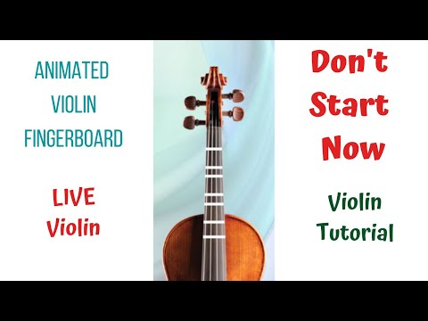 DON’T START NOW 🪩 by Dua Lipa | LIVE Violin Tutorial & Cover | ANIMATED Violin FINGERBOARD ➜ Faster