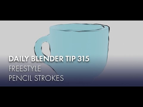 Daily Blender Tip 315 - Freestyle pencil lines (Blender 2.8)