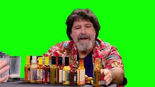 Mick Foley "$10 I'll chug this whole bottle" Hot Ones green screen