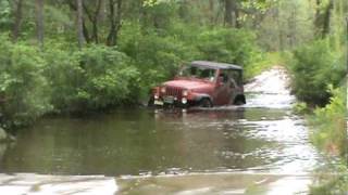 Jeep NJJA in Wrangler going through deep water
