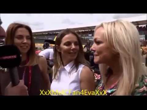 Melanie C, Emma Bunton and Geri Halliwell at British GP 2015