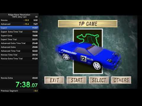 ALZERI Speedruns: Ridge Racer Revolution, 100% (Any Car) (42.55.64) WORLD RECORD!